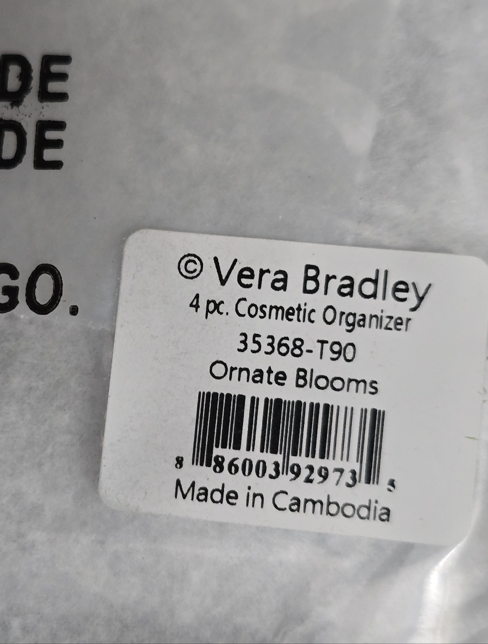 Vera Bradley 4pc Cosmetics Organizer Set In Ornate Blooms NWT - Picture 14 of 14